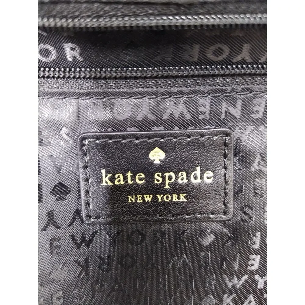 Kate Spade Magnolia Park White Leather 3-Tone Pushlock Satchel Crossbody Bag
